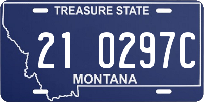 MT license plate 210297C