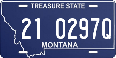 MT license plate 210297Q