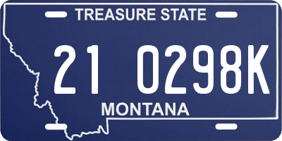 MT license plate 210298K