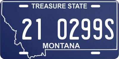 MT license plate 210299S