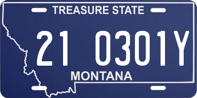 MT license plate 210301Y
