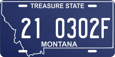 MT license plate 210302F