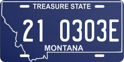 MT license plate 210303E