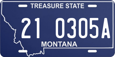 MT license plate 210305A