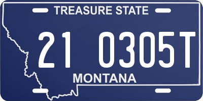 MT license plate 210305T