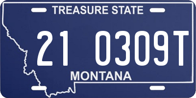 MT license plate 210309T