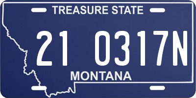 MT license plate 210317N