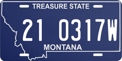 MT license plate 210317W