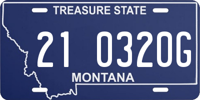 MT license plate 210320G