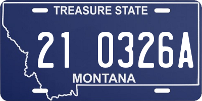 MT license plate 210326A