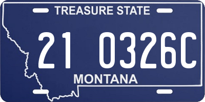 MT license plate 210326C
