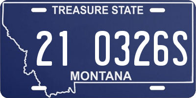 MT license plate 210326S