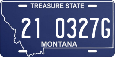 MT license plate 210327G