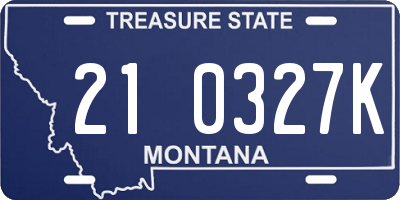 MT license plate 210327K