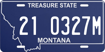 MT license plate 210327M