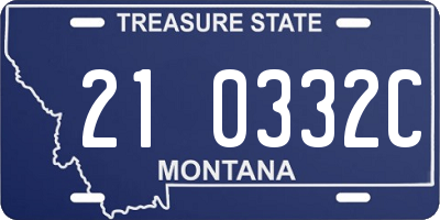 MT license plate 210332C