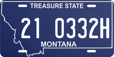MT license plate 210332H