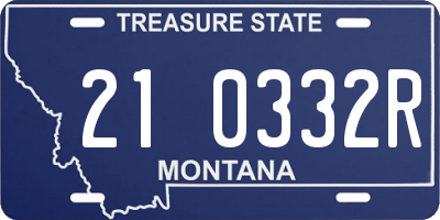 MT license plate 210332R