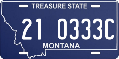 MT license plate 210333C