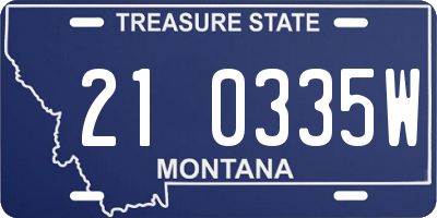 MT license plate 210335W