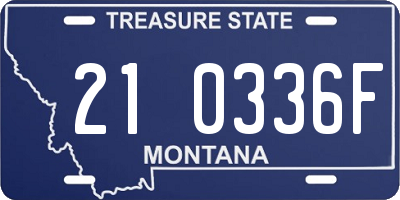 MT license plate 210336F
