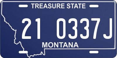 MT license plate 210337J
