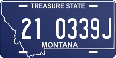 MT license plate 210339J