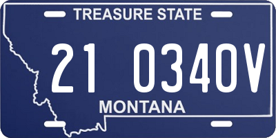 MT license plate 210340V