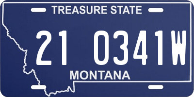 MT license plate 210341W