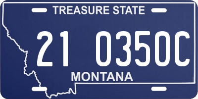 MT license plate 210350C