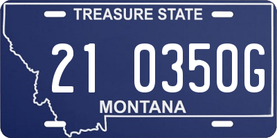 MT license plate 210350G