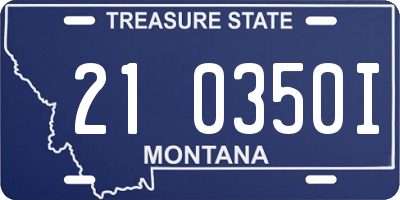 MT license plate 210350I