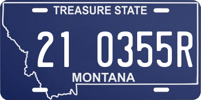 MT license plate 210355R