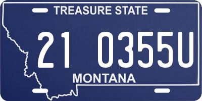 MT license plate 210355U