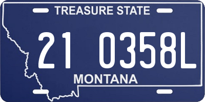 MT license plate 210358L