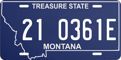 MT license plate 210361E