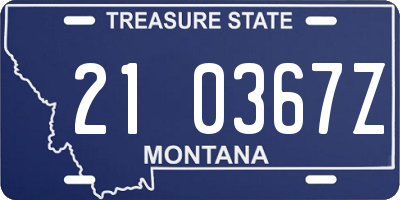 MT license plate 210367Z