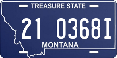 MT license plate 210368I