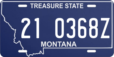 MT license plate 210368Z