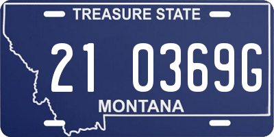 MT license plate 210369G