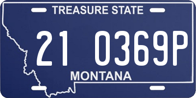 MT license plate 210369P