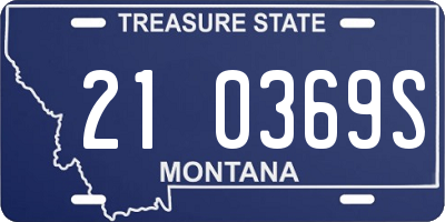 MT license plate 210369S