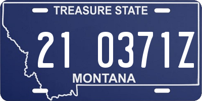 MT license plate 210371Z
