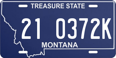 MT license plate 210372K