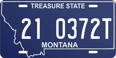 MT license plate 210372T