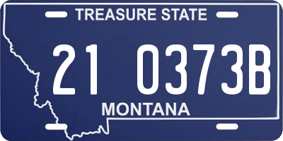 MT license plate 210373B