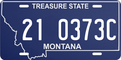 MT license plate 210373C