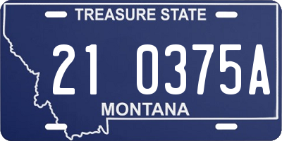 MT license plate 210375A