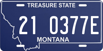 MT license plate 210377E