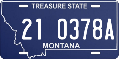 MT license plate 210378A